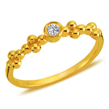Load image into Gallery viewer, Beaded Solitaire Diamond Ring