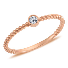 Load image into Gallery viewer, Twisted Diamond Solitaire Ring