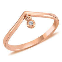 Load image into Gallery viewer, Diamond Drop Solitaire Ring