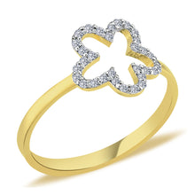 Load image into Gallery viewer, Five Leaf Clover Diamond Ring
