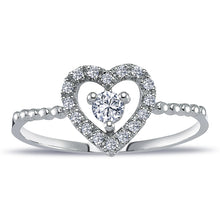 Load image into Gallery viewer, Heart Halo Diamond Ring