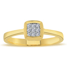 Load image into Gallery viewer, Square Setting Diamond Cluster Ring