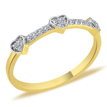Load image into Gallery viewer, Triple Heart Diamond Ring