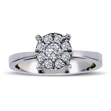 Load image into Gallery viewer, Diamond Cluster Engagement Ring