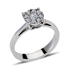 Load image into Gallery viewer, Diamond Cluster Engagement Ring
