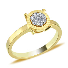 Load image into Gallery viewer, Mini Round Diamond Cluster Ring