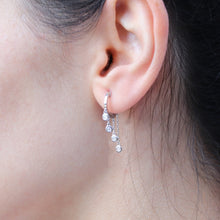 Load image into Gallery viewer, 14K Gold Diamond Hoop Earrings