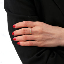 Load image into Gallery viewer, 14K Gold Emerald Ring