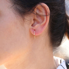 Load image into Gallery viewer, 14K Gold Open Hoop Earrings