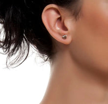 Load image into Gallery viewer, 14K Gold Triple Diamond Earrings