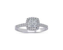 Load image into Gallery viewer, Diamond Cluster Engagement Ring