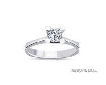 Load image into Gallery viewer, Diamond Solitaire Ring