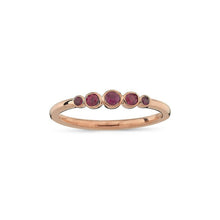 Load image into Gallery viewer, 5 Stone Ruby Ring