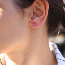 Load image into Gallery viewer, Gold U Shaped Earrings