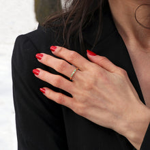 Load image into Gallery viewer, Green Precious Stone Ring