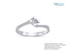 Load image into Gallery viewer, Heart Prong Set Petite Engagement Ring