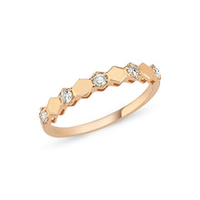 Load image into Gallery viewer, Hexagon Setting Diamond Ring
