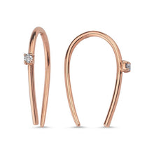 Load image into Gallery viewer, Horse Shoe Diamond Earrings
