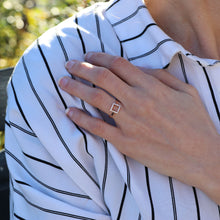 Load image into Gallery viewer, Micro Pave Diamond Square Ring