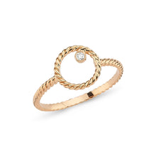 Load image into Gallery viewer, Open Circle Solitaire Diamond Ring
