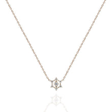 Load image into Gallery viewer, Open Hexagon Diamond Necklace
