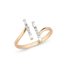 Load image into Gallery viewer, Open Parallel Bar Diamond Ring