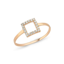 Load image into Gallery viewer, Open Square Diamond Ring