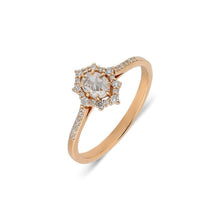 Load image into Gallery viewer, Oval Halo Diamond Ring