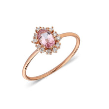 Load image into Gallery viewer, Oval Tourmaline Diamond Ring