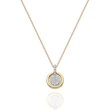 Load image into Gallery viewer, Pave Set Diamond Circle Pendant Necklace
