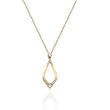 Load image into Gallery viewer, Princess Cut Pave Set Diamond Necklace