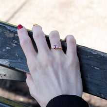 Load image into Gallery viewer, Red Ruby Diamond Ring