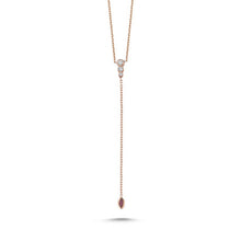 Load image into Gallery viewer, Ruby Lariat Necklace