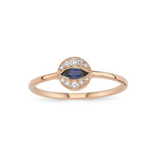 Load image into Gallery viewer, 14K Gold Sapphire & Diamond Ring