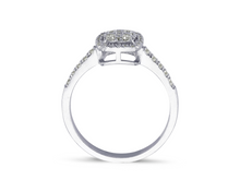 Load image into Gallery viewer, Side Stone Diamond Cluster Engagement Ring