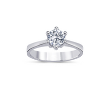 Load image into Gallery viewer, Six Pring Solitaire Diamond Ring