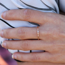 Load image into Gallery viewer, Triple Baguette Diamond Ring