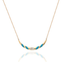Load image into Gallery viewer, Turquoise Enamel Necklace