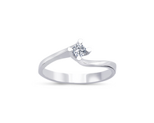 Load image into Gallery viewer, Twisted Solitaire Engagement Ring