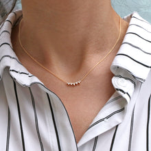 Load image into Gallery viewer, Yellow Gold Baguette Diamond Necklace