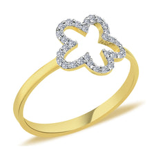 Load image into Gallery viewer, Five Leaf Clover Diamond Ring
