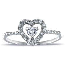 Load image into Gallery viewer, Heart Halo Diamond Ring
