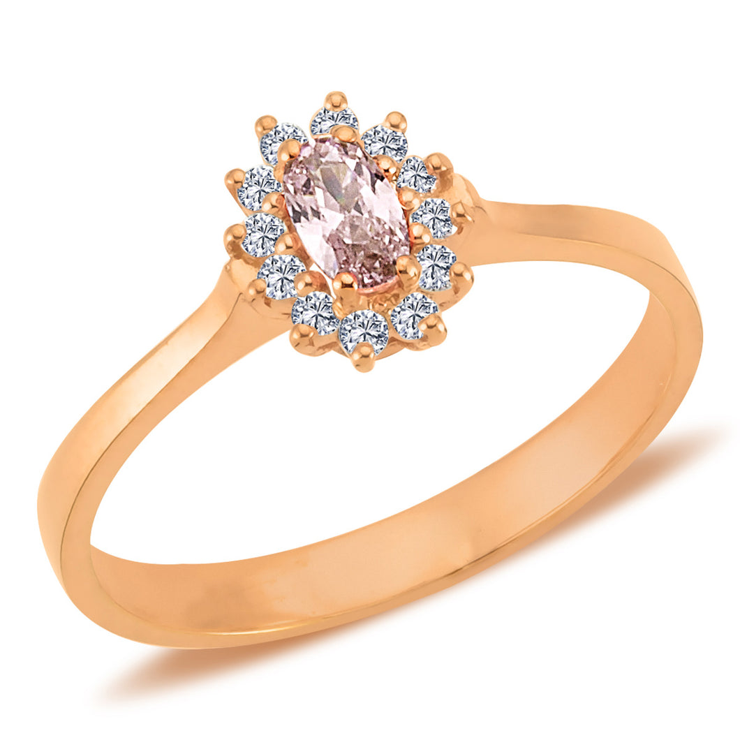 Morganite Diamond Ring