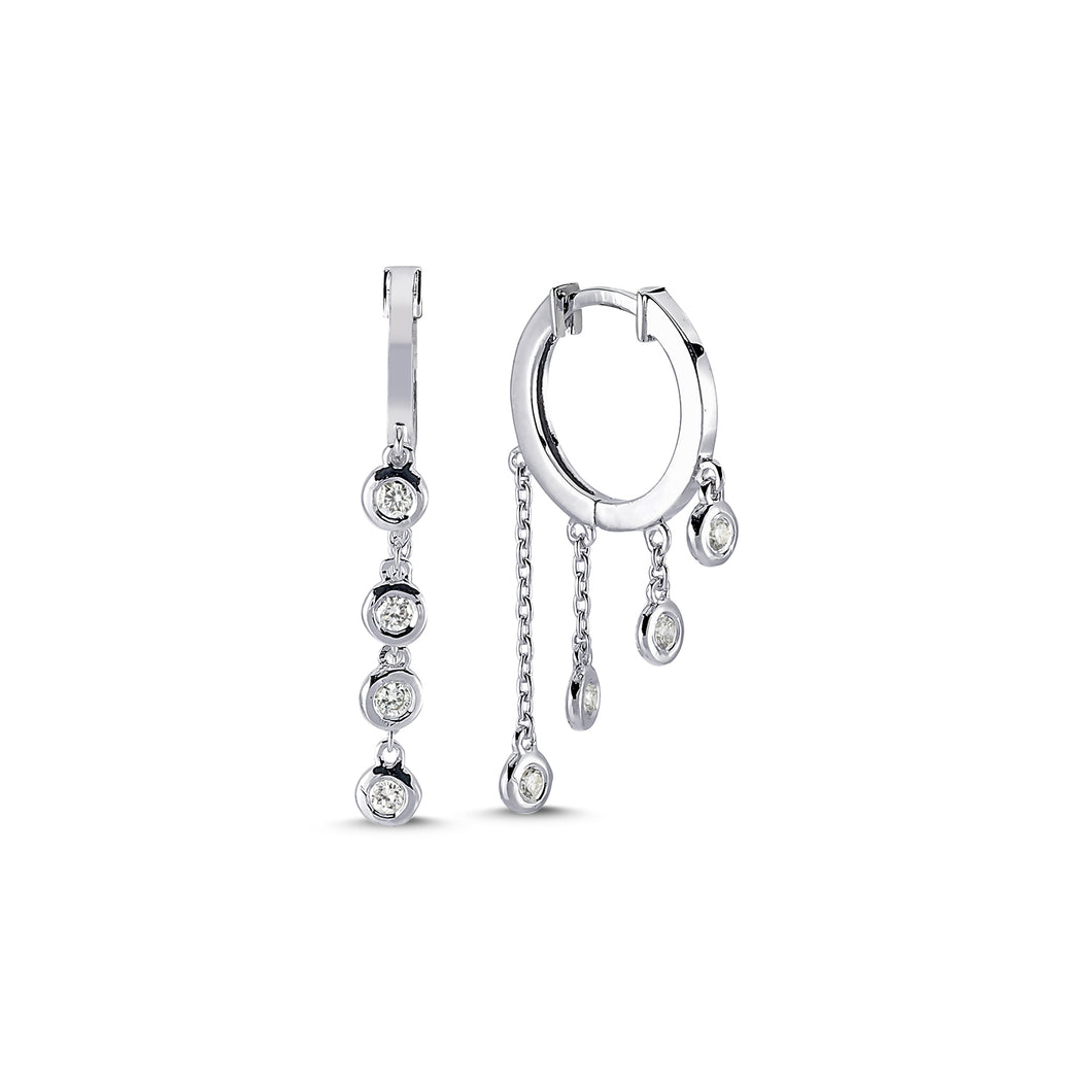 14K White Gold Earrings