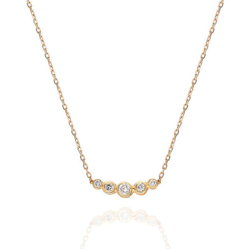 Bezel Set Diamond Necklace