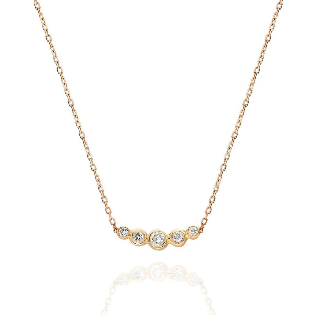 Bezel Set Diamond Necklace