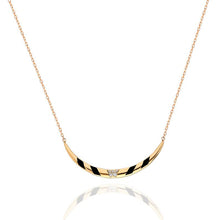 Load image into Gallery viewer, Black Enamel Diamond Necklace
