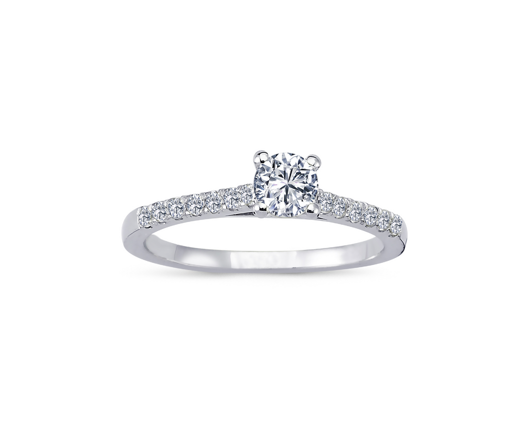 Classic Side Stone Engagement Ring