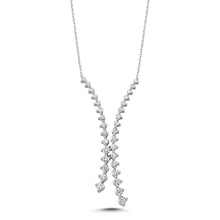 Load image into Gallery viewer, Curved Diamond Cluster Necklace
