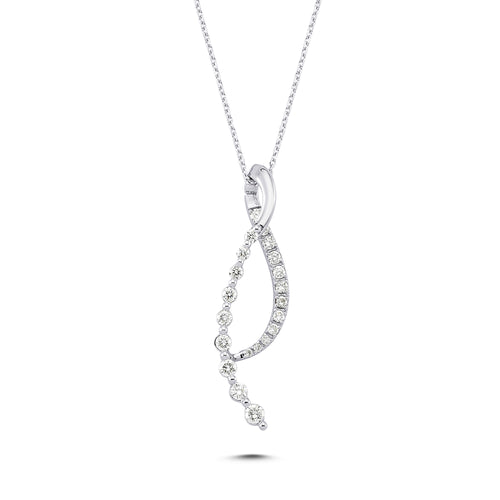 Curved Multi Diamond Necklace